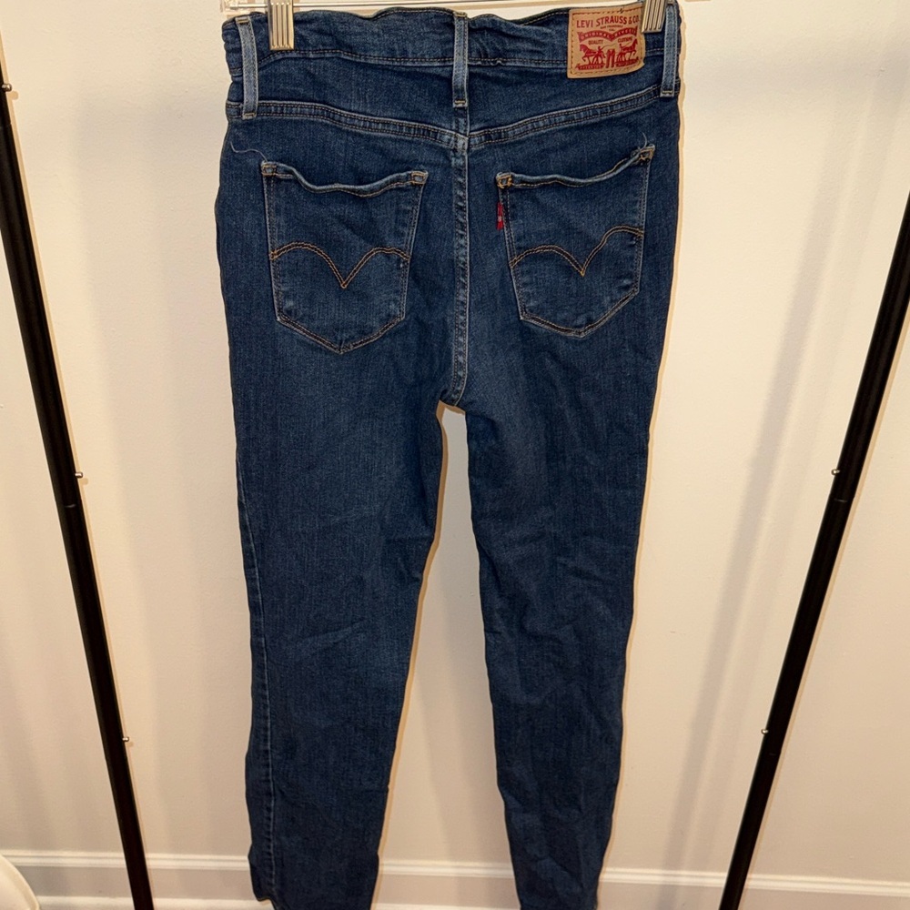 Levi's Jeans Women's Size 5 Blue Skinny Low Rise Vintage Y2K Distressed - Picture 4 of 4